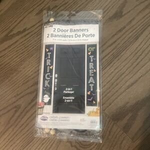 2 Door Banners Trick Or Treat 2-in-1 Package 11 in. x 6 ft. each